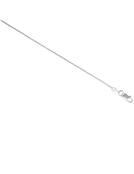 Sterling Silver Italian Box Chain Necklace 1mm with lobster claw clasp Nickel Free, Sizes 16 - 30 inch