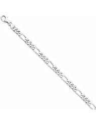 Genuine 14K Wg 7.0Mm Fancy Link Bracelet 8 Inches 100% Satisfaction Guaranteed.
