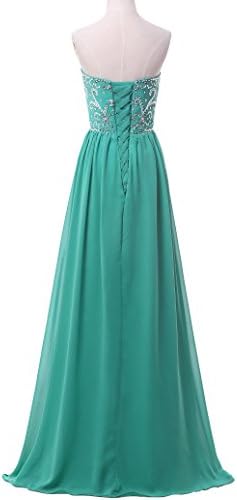 Evening Party Prom Dresses for Women Under 100 Green Full Length Elegant Strapless Graceful Chiffon Classy Vogue Size 8 KL-5