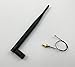 2 6dBi RP-SMA WiFi Antennas + 2 U.fl for Mod Extension Bulkhead Pigtail PCI New