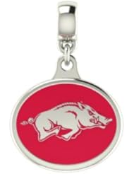 Arkansas Razorbacks Collegiate Drop Charm Fits Most European Style Bracelets Including, Chamilia, Zable, Troll and More. High Quality Charm in Stock for Immediate Shipping.