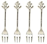 Decorative Stainless Steel Archor Mini Fork Set of Four