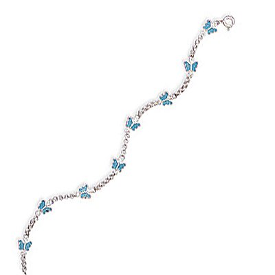 9+1 Extension Blue Butterfly Anklet