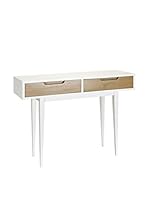 HOME FURNITURE Consola Natural/Blanco