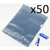 Bluecell Pack of 50 (15x20)cm Antistatic Resealable Bag for HDD and Electronic Device