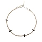 Avedon Kids Sterling Silver with Color Rubber Stoppers Snake Bracelet, 6.5+1 Extender