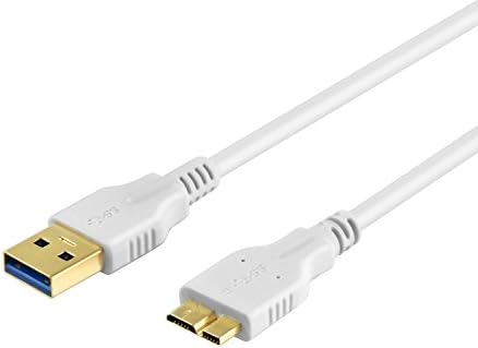 Blueen Ultra Slim Extra Long 10 Feet 3m USB 3.0 Superspeed Data Sync & Charging Cable for Samsung Galaxy S5 / Galaxy Note 3 N9000 N9002 N9005 Note III(10 Feet) (White)