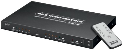 Wentronic Matrix AVS 45 HDMI 4 in/2 out Umschaltbox inkl. Fernbedienung und Netzteil Preisvergleich