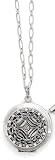 31iUNuoGSIL. SL160  Sterling Old Silver 18 Locket Necklace with Swarovski Crystal Accents by La Vie Parisienne Reviews