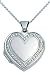 9ct White Gold Heart Locket