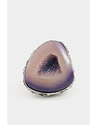 Jewelry: GlitZ Finery Agate Cracked Ring (Purple) - GlitZ Finery