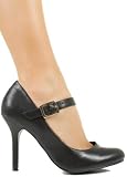 Designer Dressy Formal Classic High Heel Mary Jane from Hot Fash Shoes - KOPPA Black