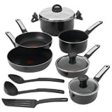 T-Fal Perfect Cook Hard Enamel 12-pc. Set - Black