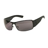 "The Weave" Midsize Fashion Frame Sunglasses, Black