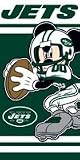 Case of 12 Disney Mickey Mouse Sports Team 100% Cotton Velour Beach Towels 30x60 New York Jets
