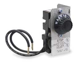 Dayton 2YV12 Bimetal Thermostat, Built In, 45 to 85 F