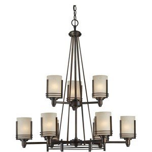Forte Lighting 2389-09 32Wx41H 9 Light Chandelier, Antique Bronze On Sale