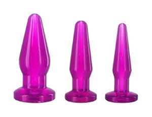 Trinity Vibes Fill-er-up Butt Plug 3 Piece Set, Purple