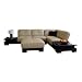 3-Piece Leather Sectional with End Tables By Wholesale Interiors With Silver Shipping