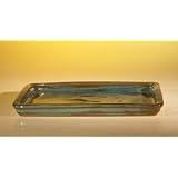 Bonsai Boy's Ceramic Humidity/Drip Bonsai Tray - Green<br>8.5'x6.25'x.75'