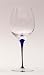 Set Of Four TEARS  CHEERS Romanian / European 24% Crystal RED WINE Blue Stem GLASS Barware LIQUOR