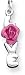 LOVE in Writing And Rose Enameled Charm, Sterling Silver