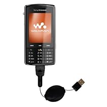 Retractable USB Cable for the Sony Ericsson w960i with Power Hot Sync and Charge capabilities - Gomadic Brand w/ TipExchange Technology