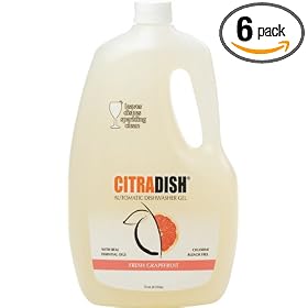Citra Dish Automatic Dishwashing Detergent, Gel, Fresh Grapefruit, 75-Ounce Bottles (Pack of 6)