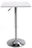 Produkt-Bild: Amstyle Stehtisch Altona Bartisch Bistrotisch 60 x60cm Chrom/Holz h&ouml;henverstellbar weiss