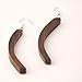 Brown curved earrings coco wood wooden boho hippie