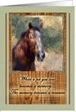 Pet Sympathy Loss of a Horse Painting Card