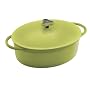 Rachel Ray 5-1/4-Quart Oval Cast-Iron Casserole, Green