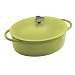 Kitchen & Housewares : Rachel Ray 5-1/4-Quart Oval Cast-Iron Casserole, Green