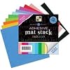 Diecuts with A View Match Makers Adhesive Texture Brights Mat Stack, 6-Inch-by-6-Inch, 48-Sheets/Pad