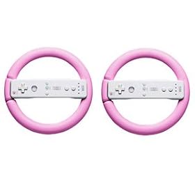 Pink Stearing Wheels for Nintendo Wii - 2 Pack