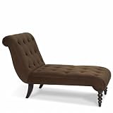 Office Star CVS72-C12 Curves Tufted Chaise Lounge