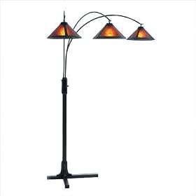 Mission Arc with Mica Shade Floor Lamp by Universal Lighting and Decor