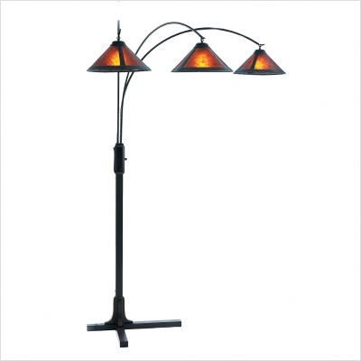 Mission Arc with Mica Shade Floor Lamp