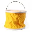 Fabric Fishing Camping Bucket Folding Water Pail (Yellow)