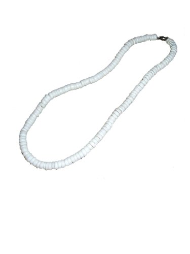 Genuine White Puka Shell 20" Choker Necklace- (Large -XLG Shells)