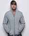 Alternative Vintage Long Sleeve Full Zip Hoodie Hooded Sweatshirt - Eco Grey Heather Image