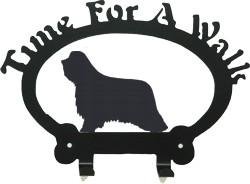Dog Leash Hook - Bearded Collie (Time for a Walk)