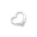 Sterling Silver Rhodium Diamond Floating Heart Pendant