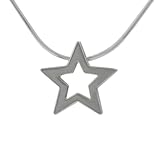 Sterling Silver Polished Open Star