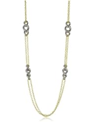 1AR by UnoAerre 18k Gold Plated Two Tone Chain Necklace