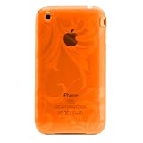 ORIGINAL iProtect APPLE Iphone 3 3GS FLORAL Silikon H�lle Case Tasche ORANGE Blumen H�llevon "iprotect"
