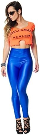 Geval Women's Fitness Elastic Body Shaping Leggings(Sapphire Blue,XS)
