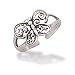 Oxidized Butterfly Toe Ring