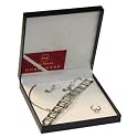 Philip Mercier CZ Watch, Necklace, Earrings and Ring Gift Set in a Fancy Presentation Box