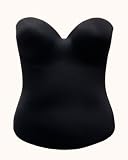 Ladies White Bustier Black Seamless Demi Cups